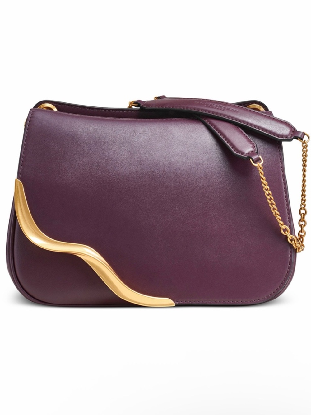 Donna Karan Malverne Leather & Suede Crossbody with Chain Strap